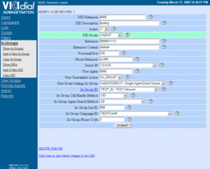 Vicidial Admin